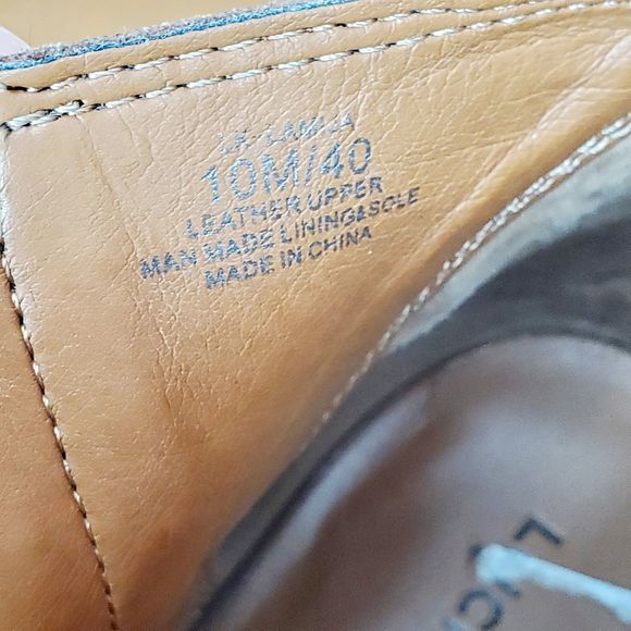 Lucky Brand Lamija Bootie Russet Suede Chunky Open Toe Shoe Casual Spring SZ 10 - Picture 9 of 12